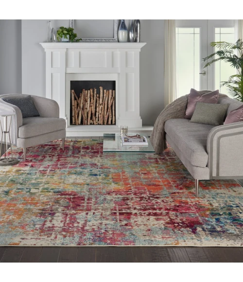 Nourison Celestial Area Rug CES13-Pink/Multicolor