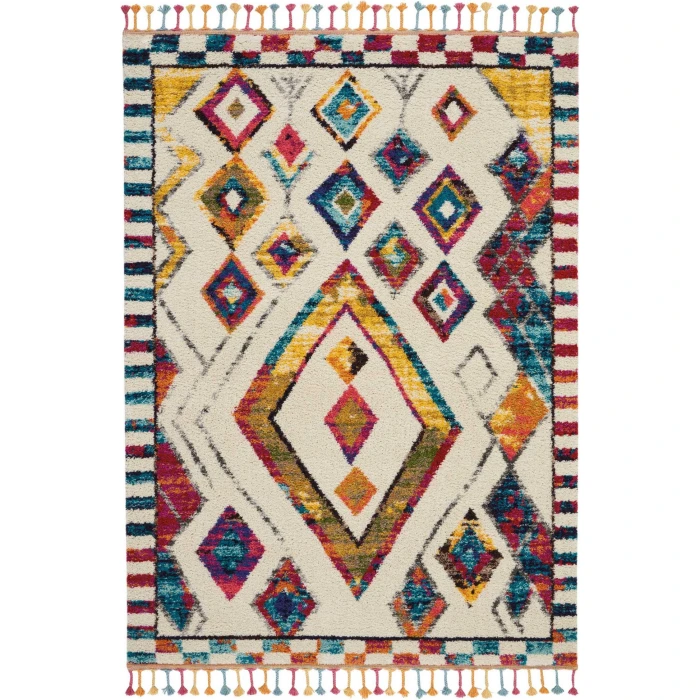 Nourison Home Nomad White NMD02 3ft.11in. x 6ft. Rect. Rug