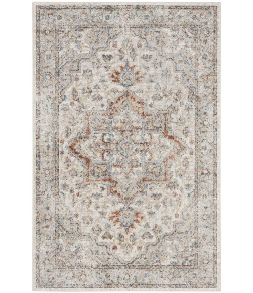 Nourison Astra Machine Washable Area Rug ASW12 Grey/Multi