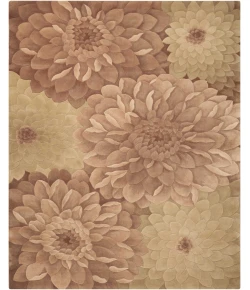 Nourison Home Tropics TS11 Taupe Green 7 ft. 6 in. X 9 ft. 6 in. Area Rug