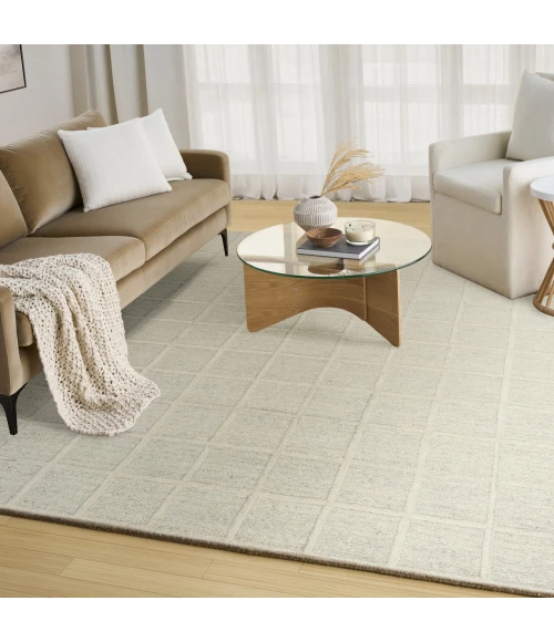 DKNY Pure Framework Cream / Ivory FRA01 5ft. x 7ft.6in. Rect. Rug