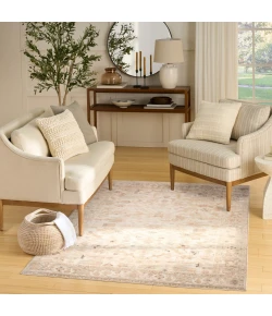 Nourison Home Vintage Washables VWS17 Beige 5 ft. 3 in. X 7 ft. 3 in. Area Rug