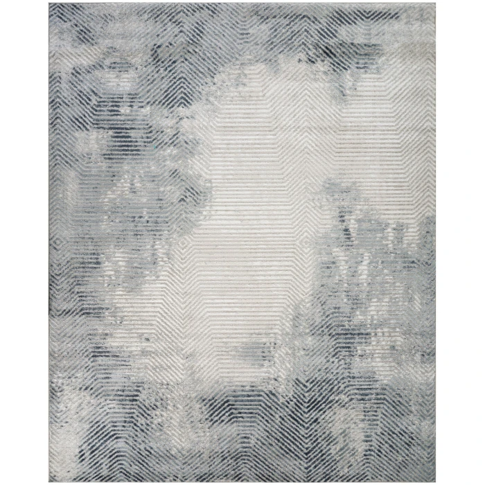 Nourison Dekor Grey Navy DEK04 7 ft. 10 in. X 9 ft. 10 in. Rect. Rug