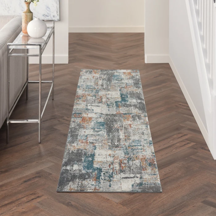 Nourison Home Tangra Grey TNR06 2ft.2in. x 7ft.6in. Rect. Rug