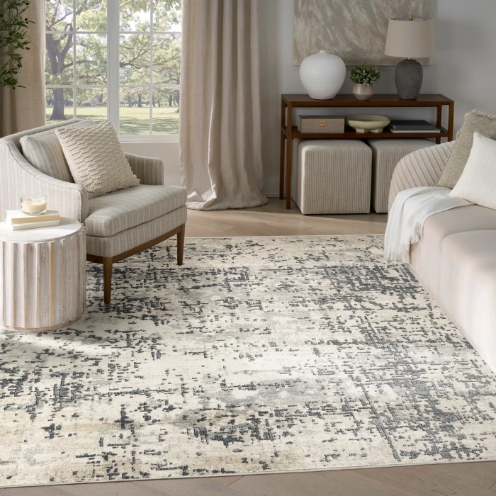 Nourison Quarry Ivory Grey QUA17 8 ft. X 10 ft. Rect. Rug