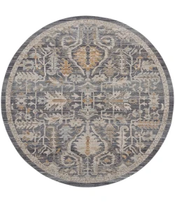 Nourison Home Lynx LNX02 Navy Multicolor 7 ft. 10 in. Round Area Rug