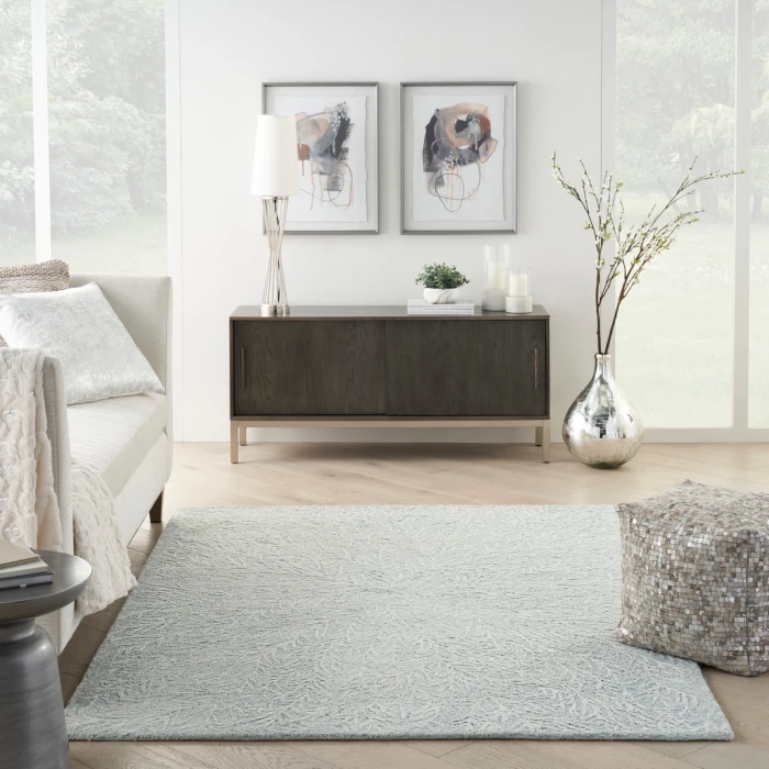 Michael Amini Ma30 Star Area Rug SMR03 Light Blue 4' x 6'