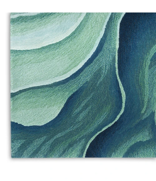 Nourison Prismatic Silver Green PRS42 4 ft. X 6 ft. Rect. Rug