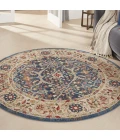 Nourison Home Karisma Blue KAR03 6ft. x Round Round Rug