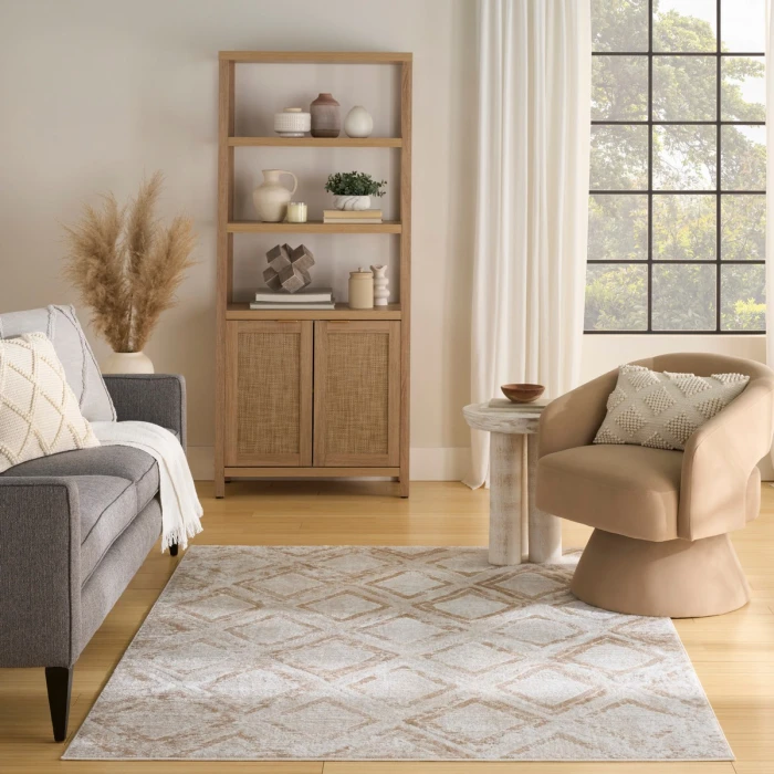 Nourison Dekor Ivory Beige DEK05 4 ft. X 6 ft. Rect. Rug