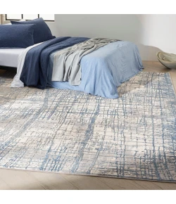 Calvin Klein CK950 Rush CK950 Ivory Blue 7 ft. X 10 ft. Area Rug