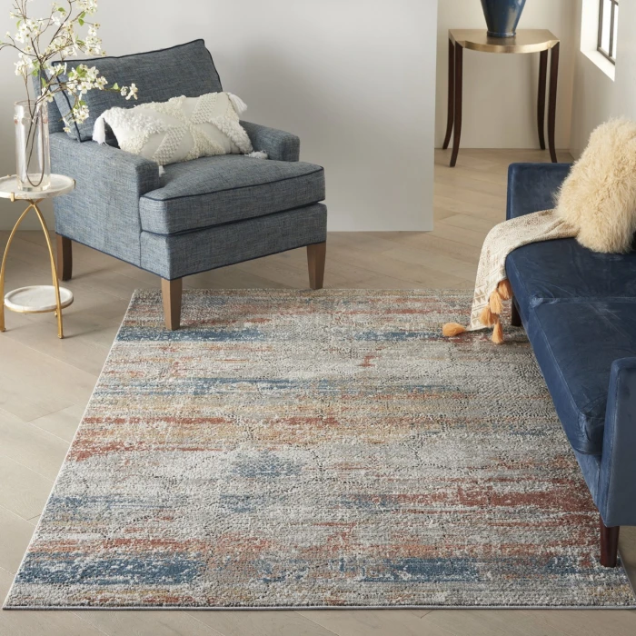 Nourison Home Rustic Textures Multicolored RUS11 6ft. x 9ft. Rect. Rug