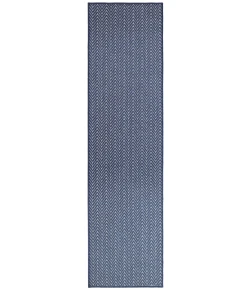 Nourison Home Horizon Indoor/Outdoor HOZ02 Navy 2 ft. 2 in. X 8 ft. Area Rug