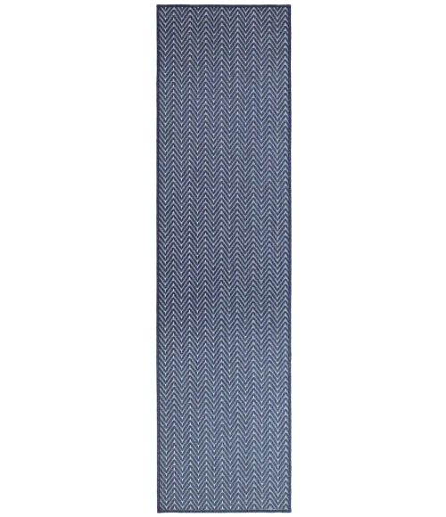 Nourison Horizon Indoor/Outdoor Navy HOZ02 2 ft. 2 in. X 8 ft. Rect. Rug