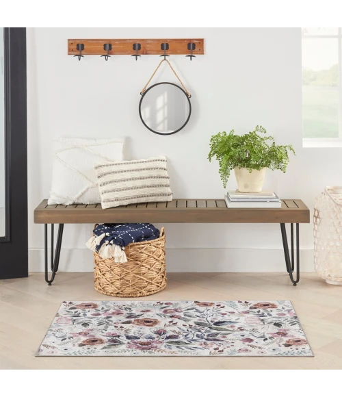 Nourison Nourison Washables Ivory Pink NWB01 2 ft. X 3 ft. Rect. Rug