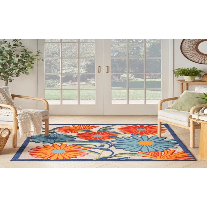 Nourison Aloha Multicolor ALH33 5 ft. Square Rug