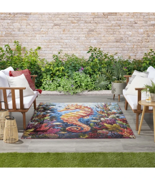 Nourison Home Color Splash Multicolored CSP02 5ft.3in. x 7ft.3in. Rect. Rug