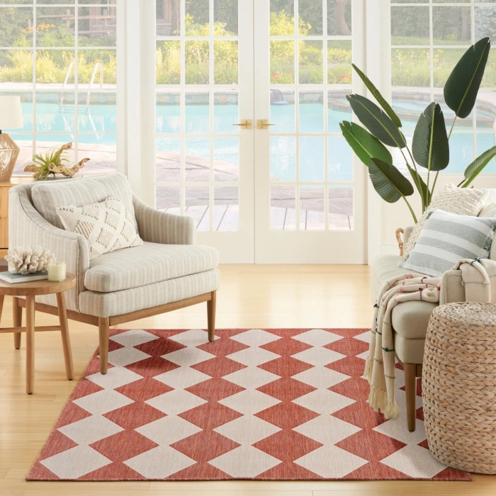 Nourison Positano Terracotta POS04 4 ft. X 6 ft. Rect. Rug