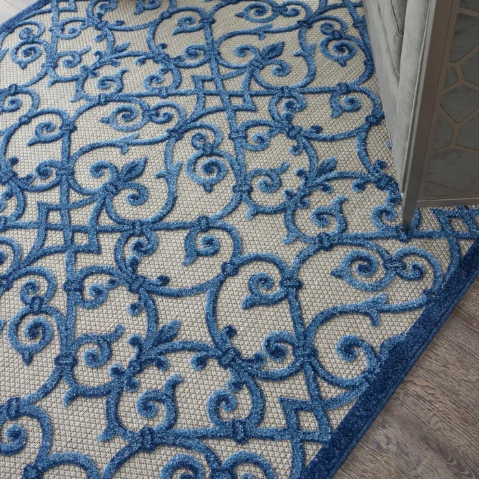 Nourison Aloha Area Rug ALH21-Grey/Blue