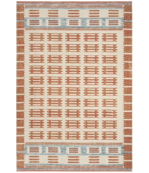 Nourison Nordic Ivory Rust NRC16 5 ft. X 7 ft. Rect. Rug