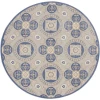 Nourison Aloha Blue Grey ALH30 7ft. 10in. x Round Round Rug