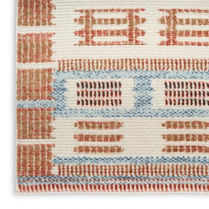 Nourison Nordic Ivory Rust NRC16 2 ft. X 6 ft. Rect. Rug