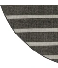 Nourison Positano Black Ivory POS03 4ft. Round Rug