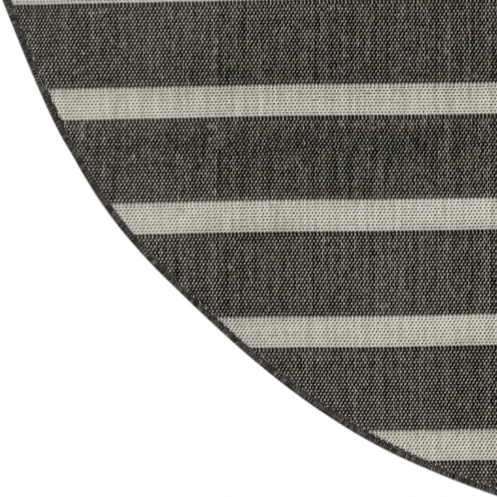 Nourison Positano Black Ivory POS03 4ft. Round Rug