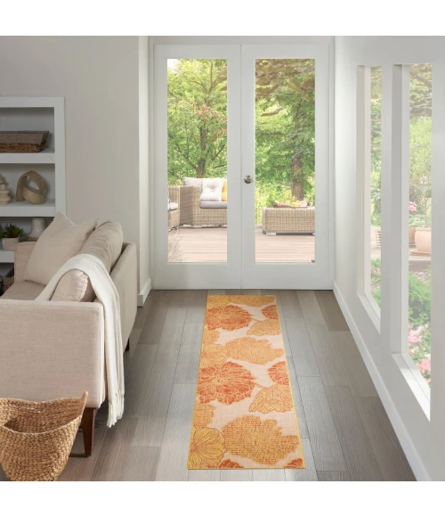 Nourison Garden Oasis Coral GOA04 2 ft. X 6 ft. Rect. Rug