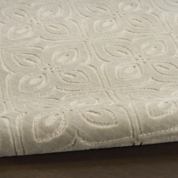 Nourison Home Washable Charm Grey WCH03 2ft. x 6ft. Rect. Rug