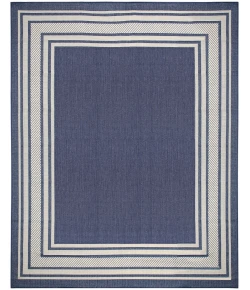 Nourison Home Horizon Indoor/Outdoor HOZ03 Navy 9 ft. X 12 ft. Area Rug