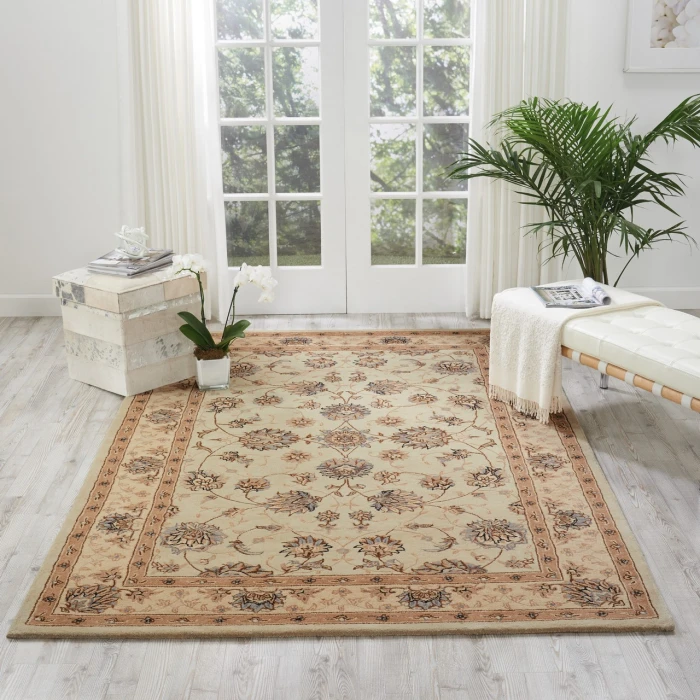 Nourison Home Heritage Hall Beige HE28 5ft.6in. x 8ft.6in. Rect. Rug