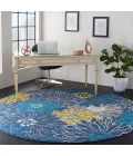Nourison Passion Round Area Rug PSN17-Blue