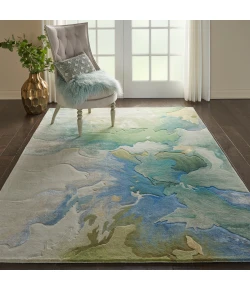 Nourison Home Prismatic PRS16 Seafoam 5 ft. 6 in. X 7 ft. 5 in. Area Rug