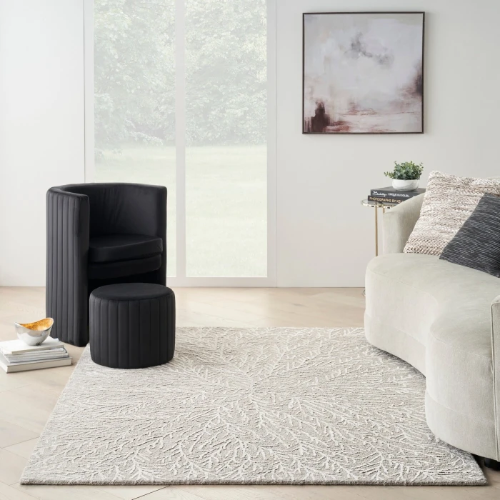 Michael Amini Ma30 Star Area Rug SMR03 Taupe 5'3" x 7'3"