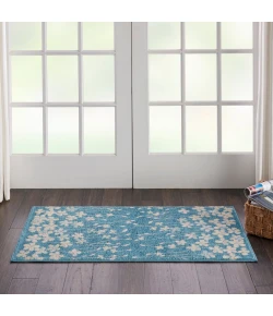 Nourison Home Tranquil TRA04 Turquoise 2 ft. X 4 ft. Area Rug