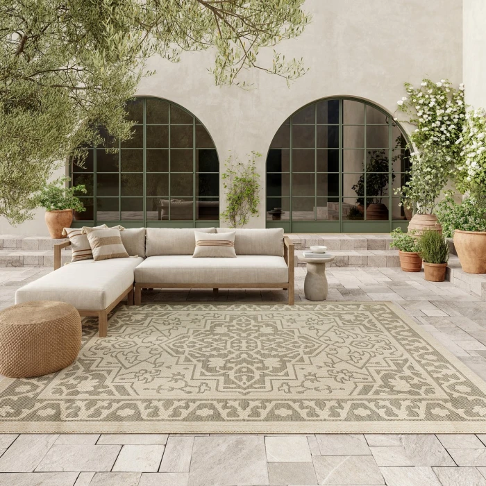 Nourison Tulum Taupe Olive TLM05 9 ft. X 12 ft. Rect. Rug