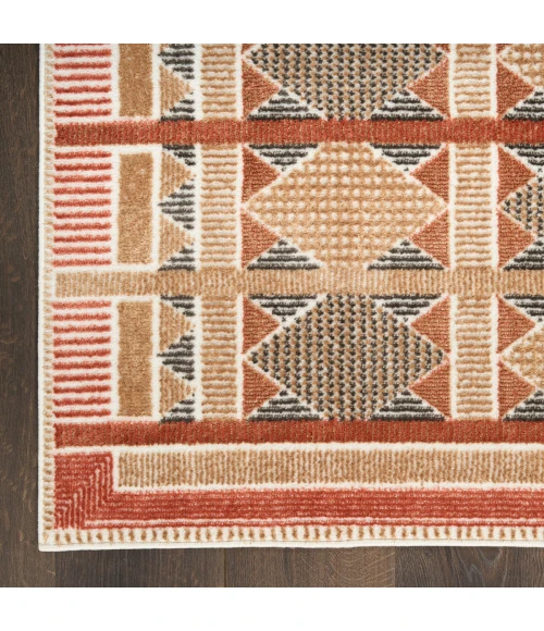 Nourison Nordic Rust Multicolor NRC06 5 ft. X 7 ft. Rect. Rug