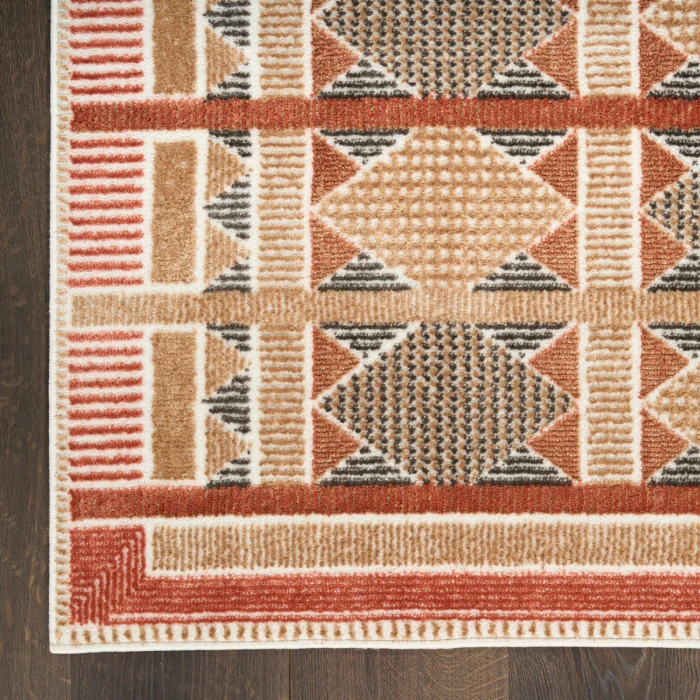 Nourison Nordic Rust Multicolor NRC06 5 ft. X 7 ft. Rect. Rug