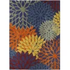 Nourison Aloha Navy Multicolor ALH05 10ft. x 14ft. Rect. Rug