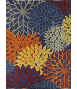 Nourison Aloha Navy Multicolor ALH05 10ft. x 14ft. Rect. Rug