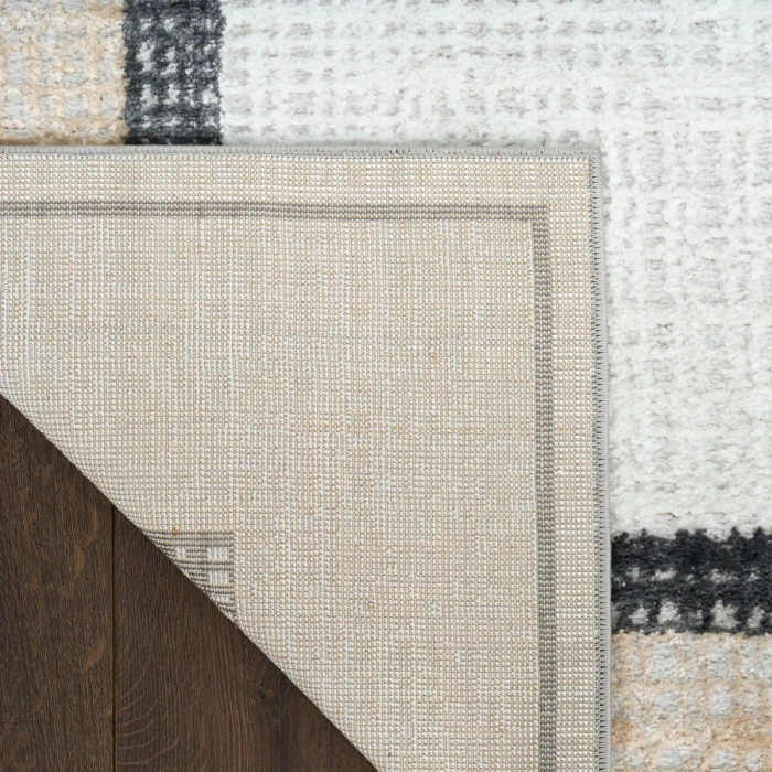 Nourison Dekor Grey Charcoal DEK06 4 ft. X 6 ft. Rect. Rug