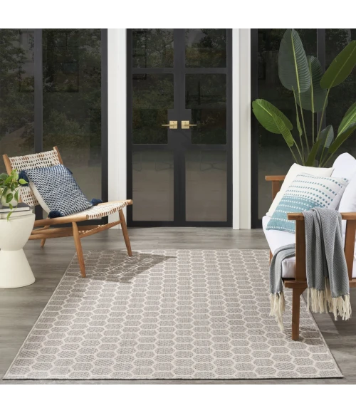 Nourison Home Twist Reversible Grey TWS01 5ft. x 7ft. Rect. Rug