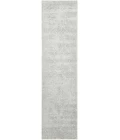 Nourison Astra Machine Washable Light Grey ASW11 2 ft. 2 in. X 8 ft. Rect. Rug