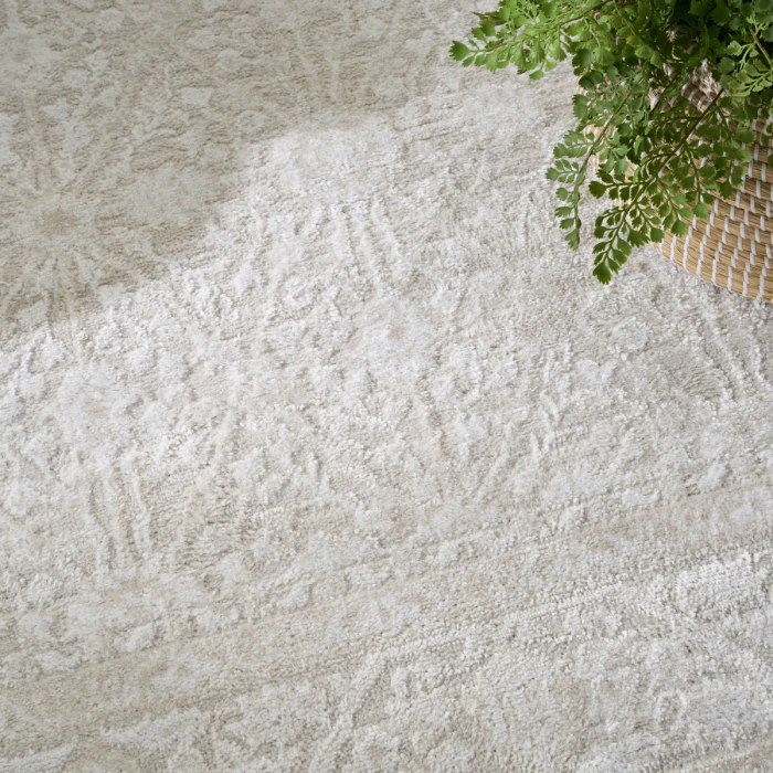 Nourison Dekor Ivory Beige DEK03 5 ft. 3 in. X 7 ft. Rect. Rug