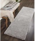Nourison Malibu Shag Runner Area Rug MSG01-Silver Grey