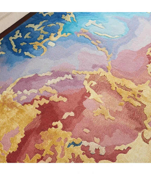 Nourison Prismatic Area Rug PRS18 Multicolor 5'6" x 7'5"