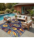 Nourison Aloha Navy Multicolor ALH17 10ft. x 14ft. Rect. Rug