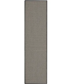 Nourison Home Courtyard COU01 Black White 2 ft. X 6 ft. Area Rug