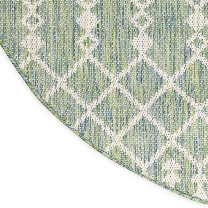 Nourison Positano Blue Green POS02 6 ft. X Round Rug